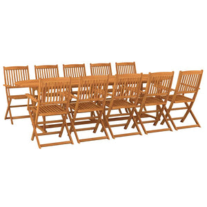 vidaXL 11-piece Outdoor Dining Set 280x90x75 cm Solid Acacia Wood