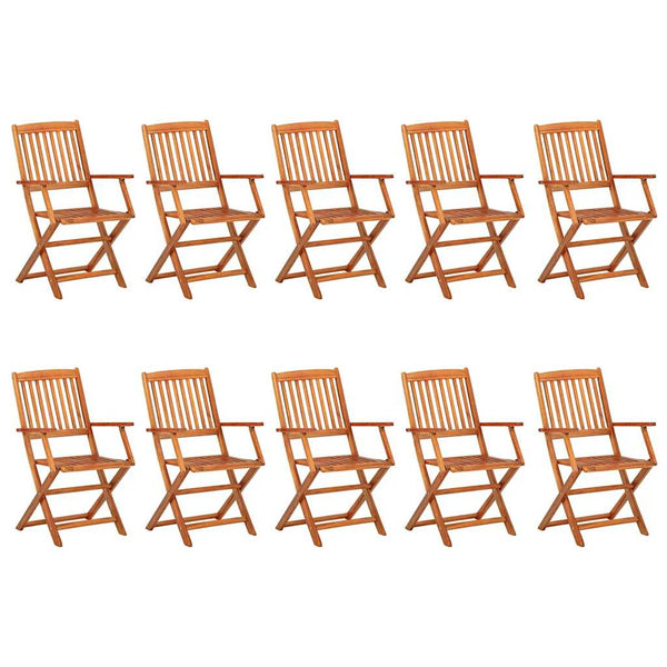 vidaXL 11-piece Outdoor Dining Set 280x90x75 cm Solid Acacia Wood