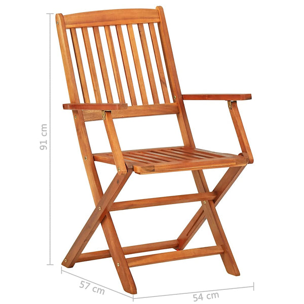 vidaXL 11-piece Outdoor Dining Set 280x90x75 cm Solid Acacia Wood