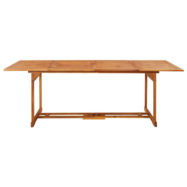 vidaXL 11-Piece Outdoor Dining Set 220x90x75 cm Solid Acacia Wood