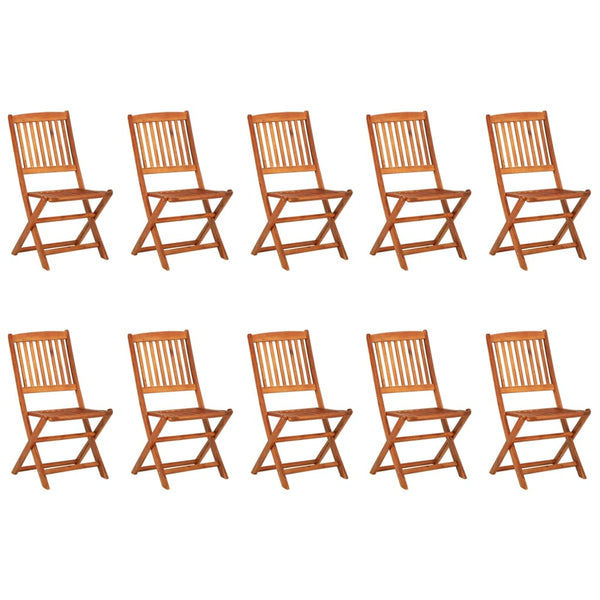 vidaXL 11-Piece Outdoor Dining Set 220x90x75 cm Solid Acacia Wood