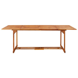 vidaXL 11-Piece Outdoor Dining Set 220x90x75 cm Solid Acacia Wood