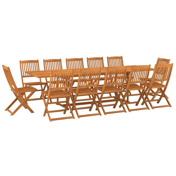 vidaXL 13-piece Garden Dining Set 280x90x75 cm Solid Acacia Wood