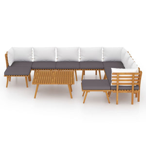 vidaXL 12-piece Garden Lounge Set with Cushions Solid Acacia Wood