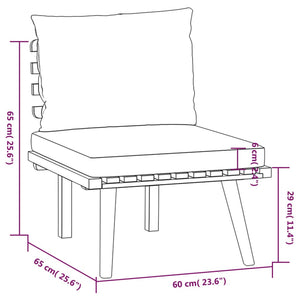 vidaXL 12-piece Garden Lounge Set with Cushions Solid Acacia Wood