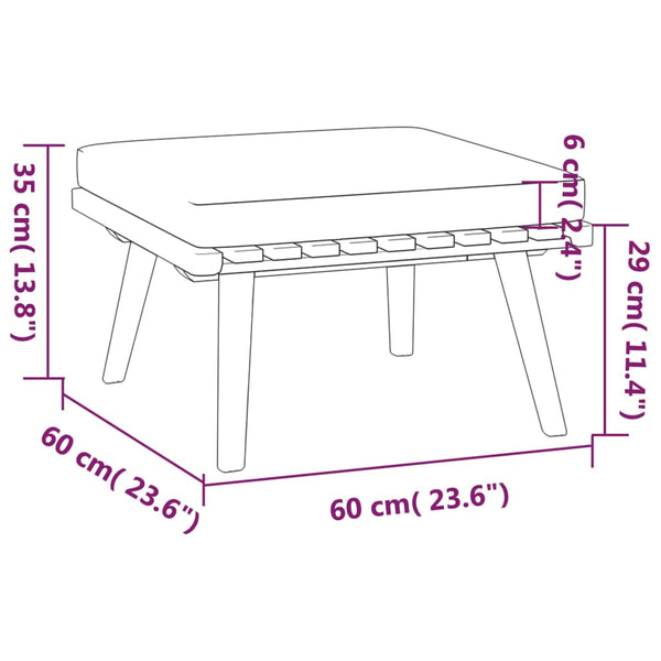 vidaXL 12-piece Garden Lounge Set with Cushions Solid Acacia Wood