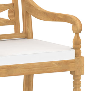 vidaXL Batavia Chairs 8 pcs. with Cushions Solid Teak Wood