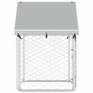 vidaXL Outdoor Dog Kennel with Roof 100x100x150 cm