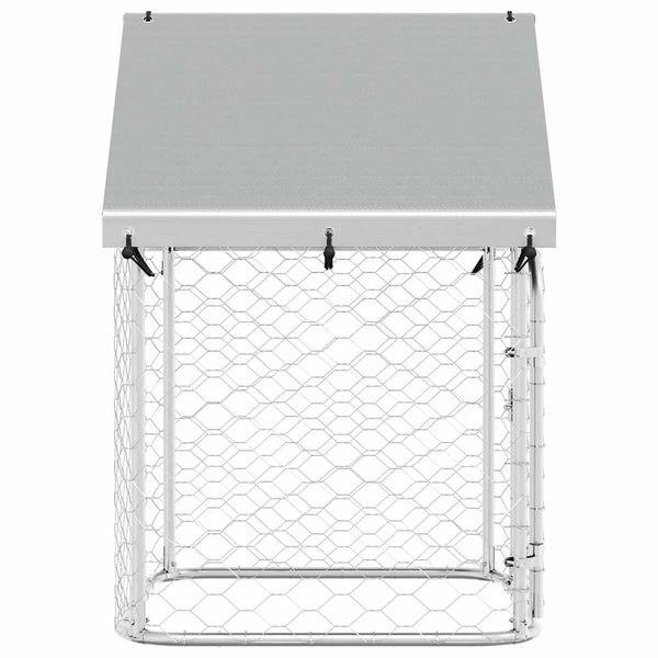vidaXL Outdoor Dog Kennel with Roof 100x100x150 cm