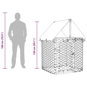 vidaXL Outdoor Dog Kennel with Roof 100x100x150 cm