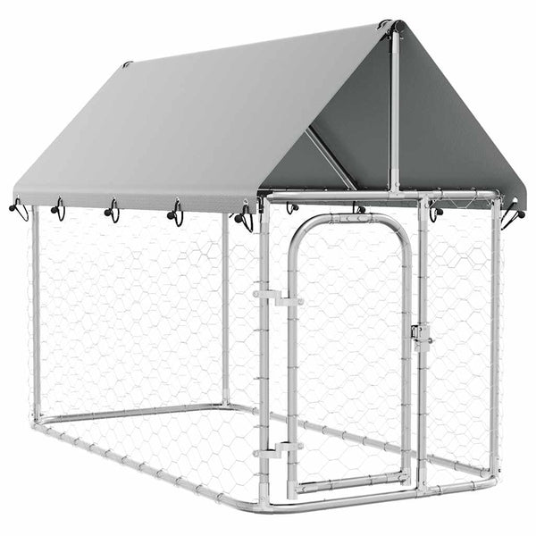 vidaXL Outdoor Dog Kennel with Roof 200x100x150 cm