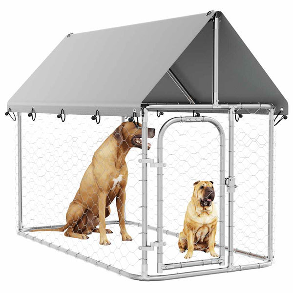 vidaXL Outdoor Dog Kennel with Roof 200x100x150 cm