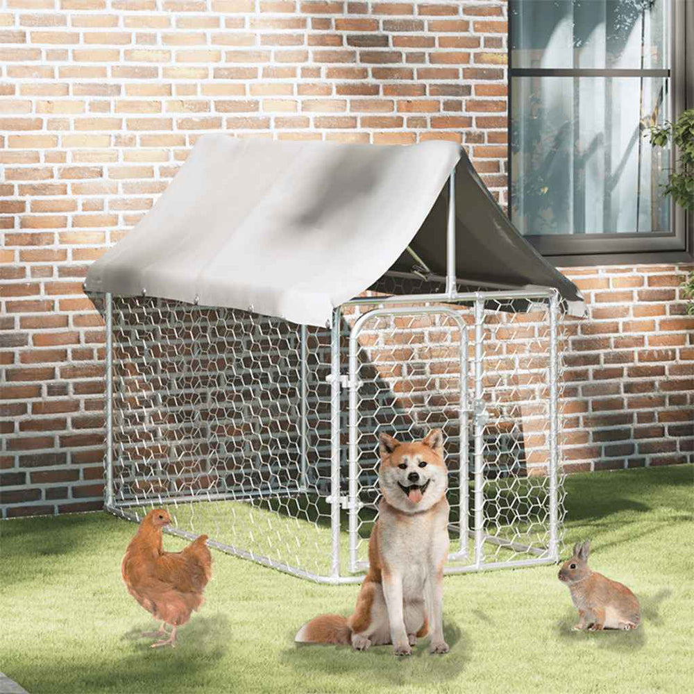 vidaXL Outdoor Dog Kennel with Roof 200x100x150 cm