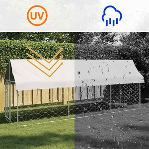 vidaXL Outdoor Dog Kennel with Roof 400x100x150 cm