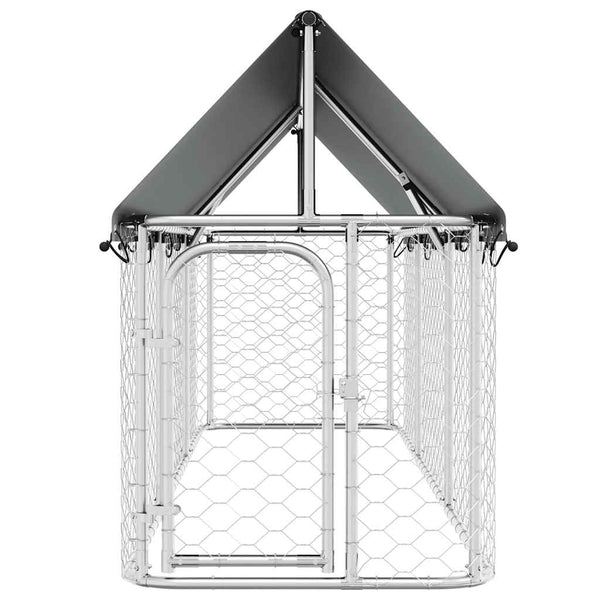 vidaXL Outdoor Dog Kennel with Roof 400x100x150 cm