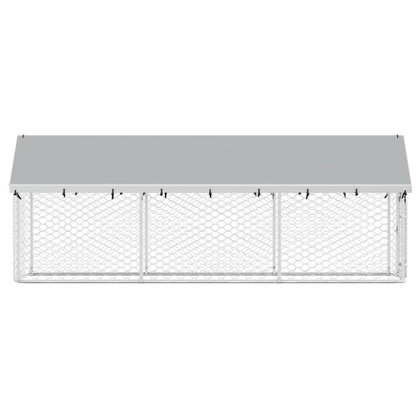 vidaXL Outdoor Dog Kennel with Roof 400x100x150 cm