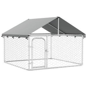 vidaXL Outdoor Dog Kennel with Roof 200x200x150 cm