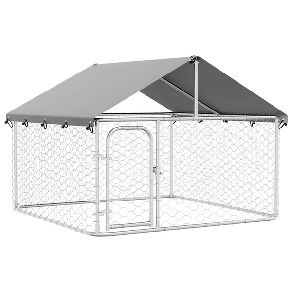 vidaXL Outdoor Dog Kennel with Roof 200x200x150 cm