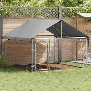 vidaXL Outdoor Dog Kennel with Roof 200x200x150 cm