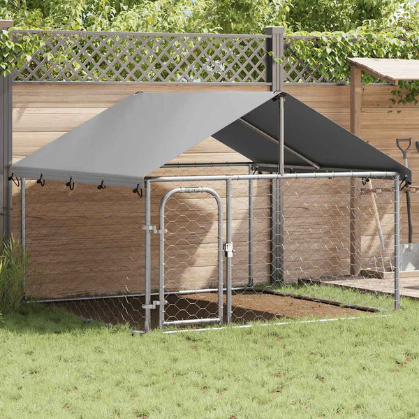 vidaXL Outdoor Dog Kennel with Roof 200x200x150 cm