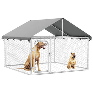vidaXL Outdoor Dog Kennel with Roof 200x200x150 cm