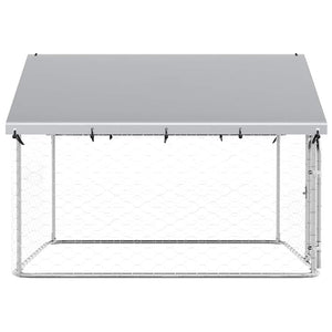 vidaXL Outdoor Dog Kennel with Roof 200x200x150 cm