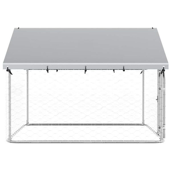 vidaXL Outdoor Dog Kennel with Roof 200x200x150 cm