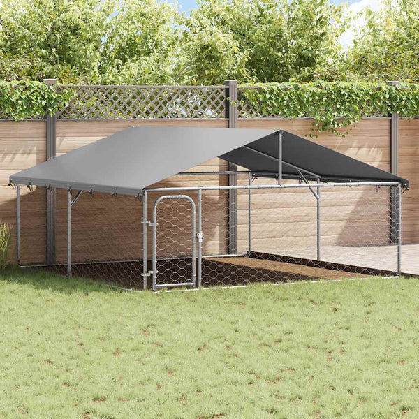 vidaXL Outdoor Dog Kennel with Roof 300x300x150 cm