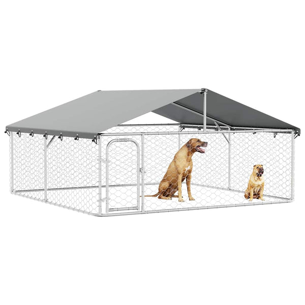vidaXL Outdoor Dog Kennel with Roof 300x300x150 cm