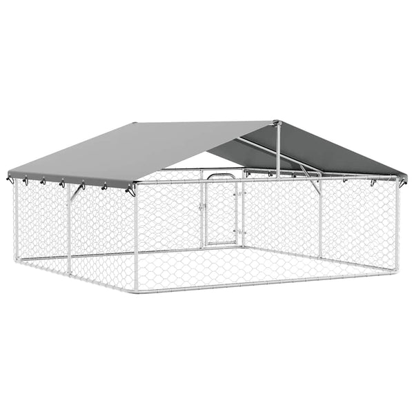 vidaXL Outdoor Dog Kennel with Roof 300x300x150 cm