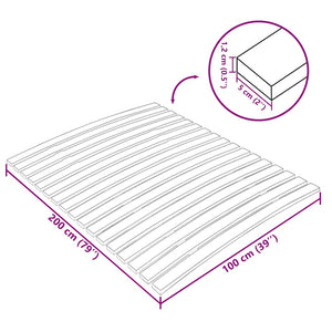 vidaXL Replacement Bed Slat Base with 17 Slats 100x200 cm