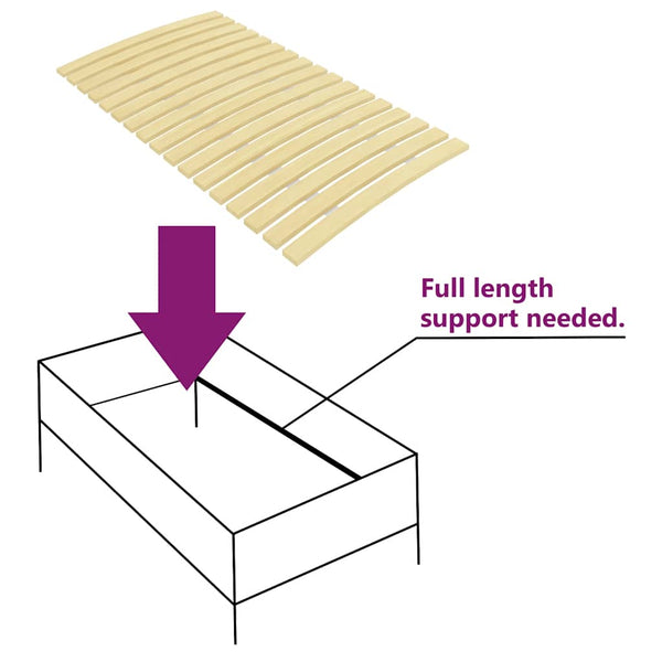 vidaXL Bed Slat Base Replacement with 17 Slats 120x200 cm
