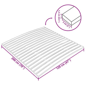vidaXL Bed Slat Base Replacement with 17 Slats 120x200 cm
