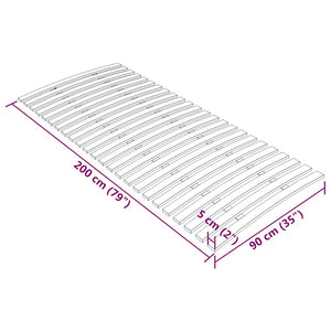 vidaXL Bed Slat Base Replacement with 24 Slats 90x200 cm