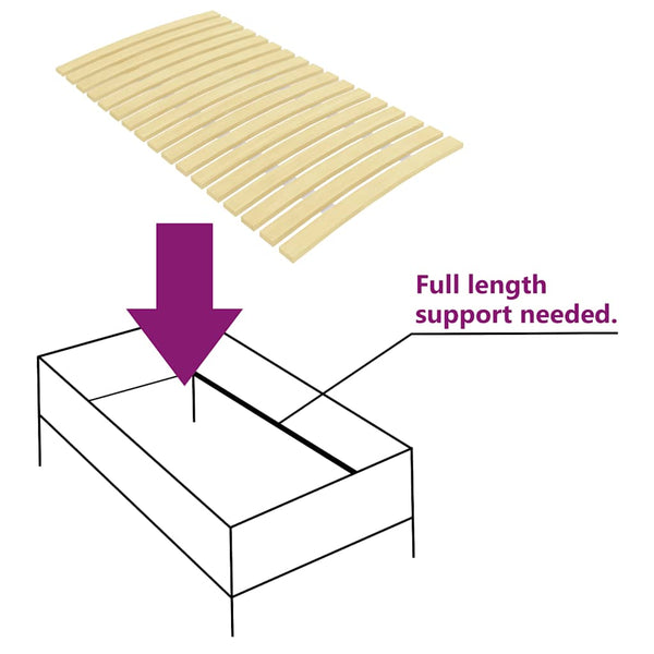 vidaXL Replacement Bed Slats with 24 Slats 100x200 cm