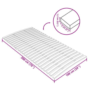 vidaXL Replacement Bed Slats with 24 Slats 100x200 cm