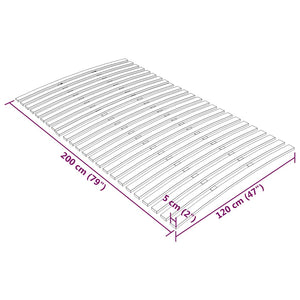 vidaXL Bed Slat Base Replacement with 24 Slats 120x200 cm
