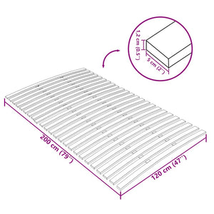 vidaXL Bed Slat Base Replacement with 24 Slats 120x200 cm