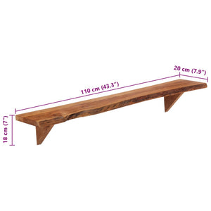 vidaXL Wall Shelves 2 pcs. 110x20x18 cm Solid Acacia Wood