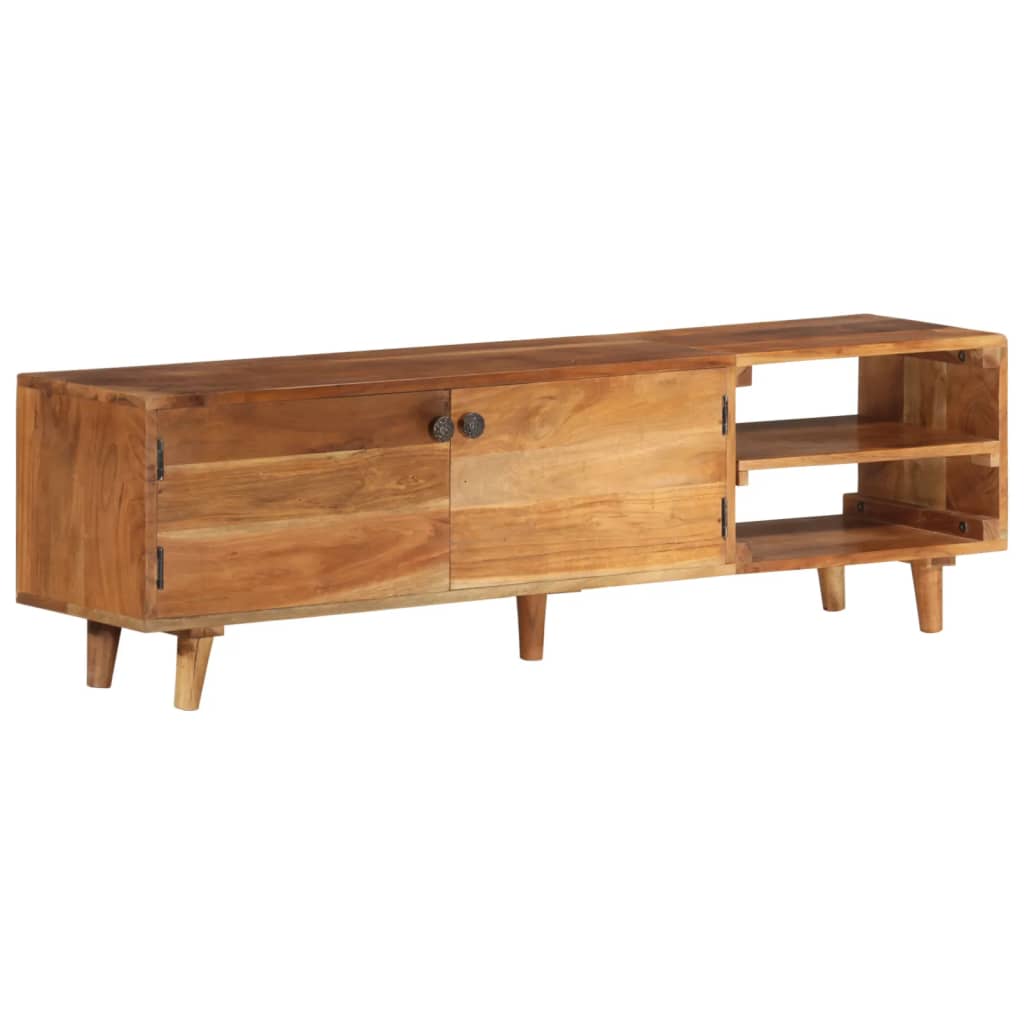 vidaXL TV Cabinet Solid Acacia Wood Honey Finish 140x30x40 cm