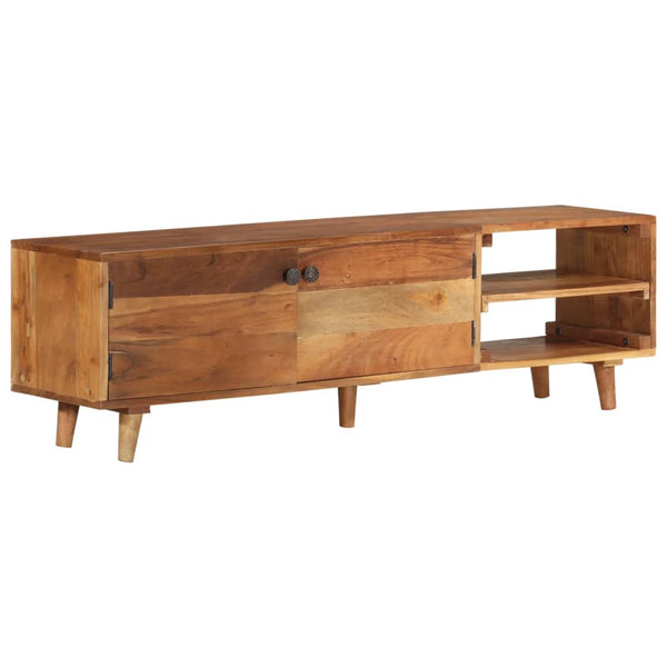 vidaXL TV Cabinet Solid Acacia Wood Honey Finish 140x30x40 cm