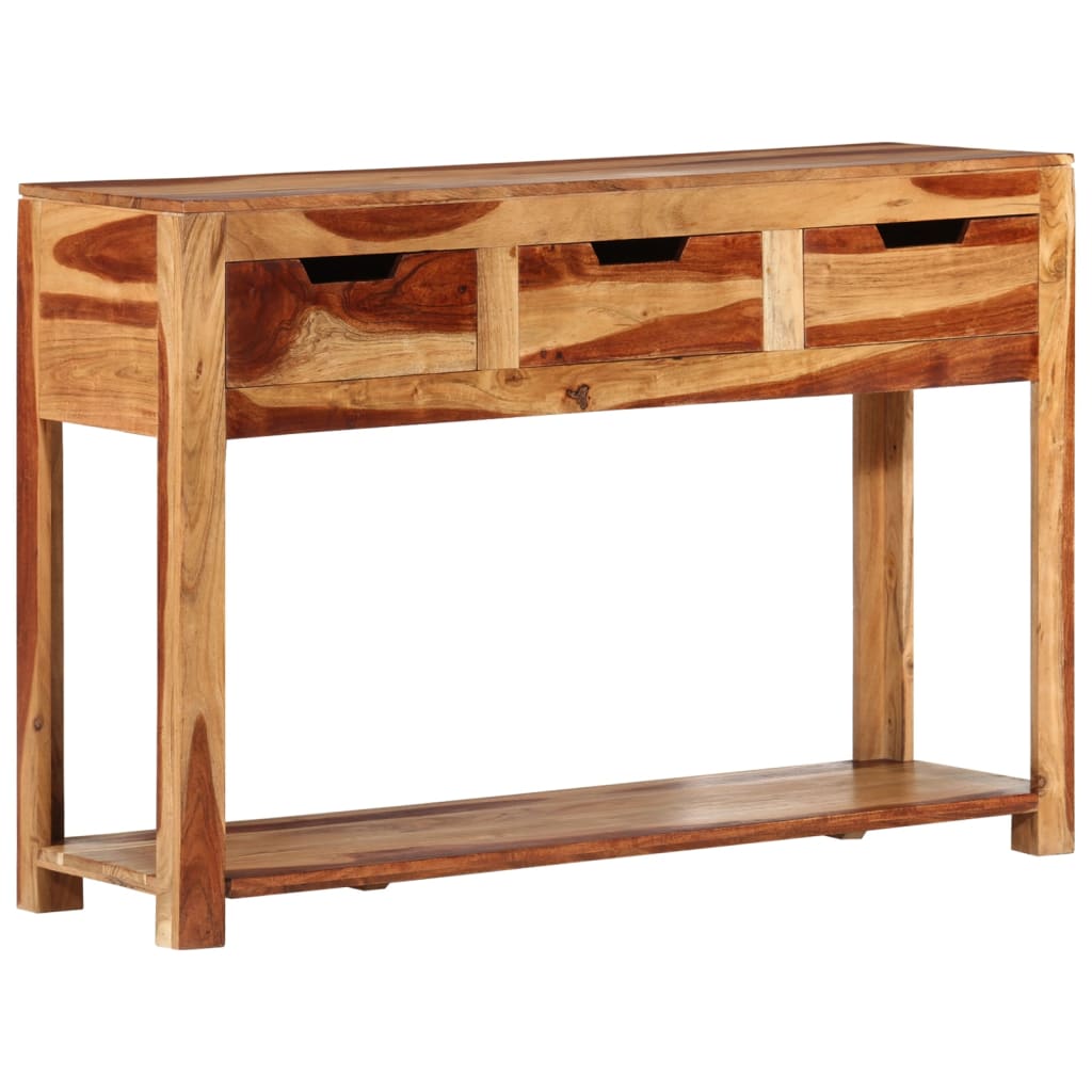 vidaXL Console Table 110x35x75 cm Solid Acacia Wood