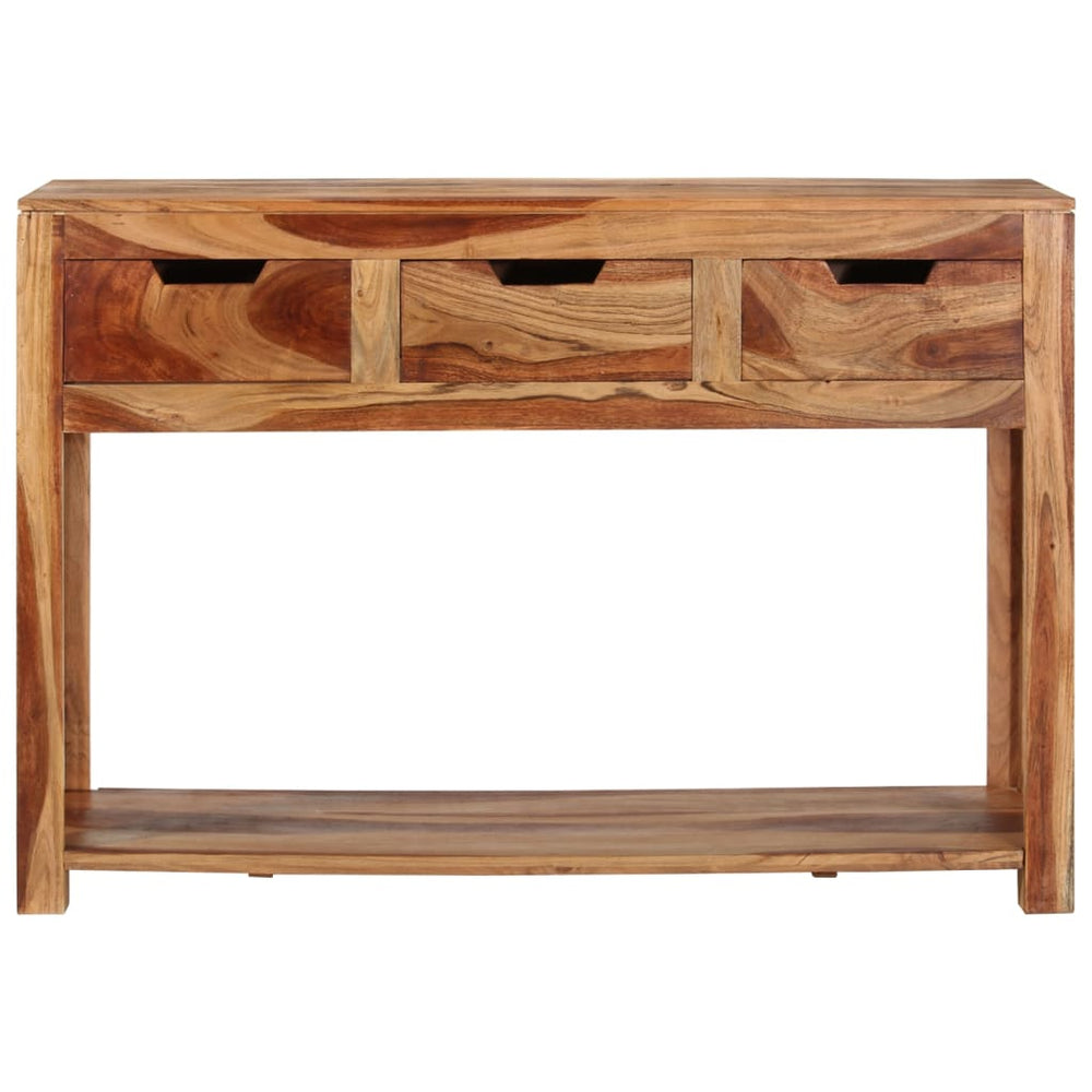vidaXL Console Table 110x35x75 cm Solid Acacia Wood
