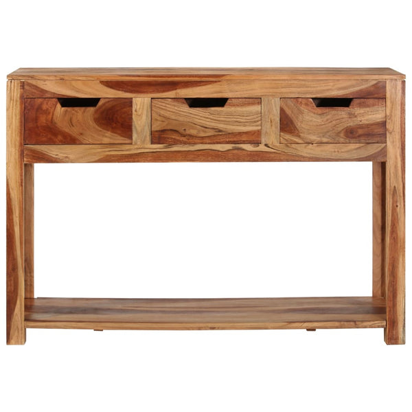 vidaXL Console Table 110x35x75 cm Solid Acacia Wood