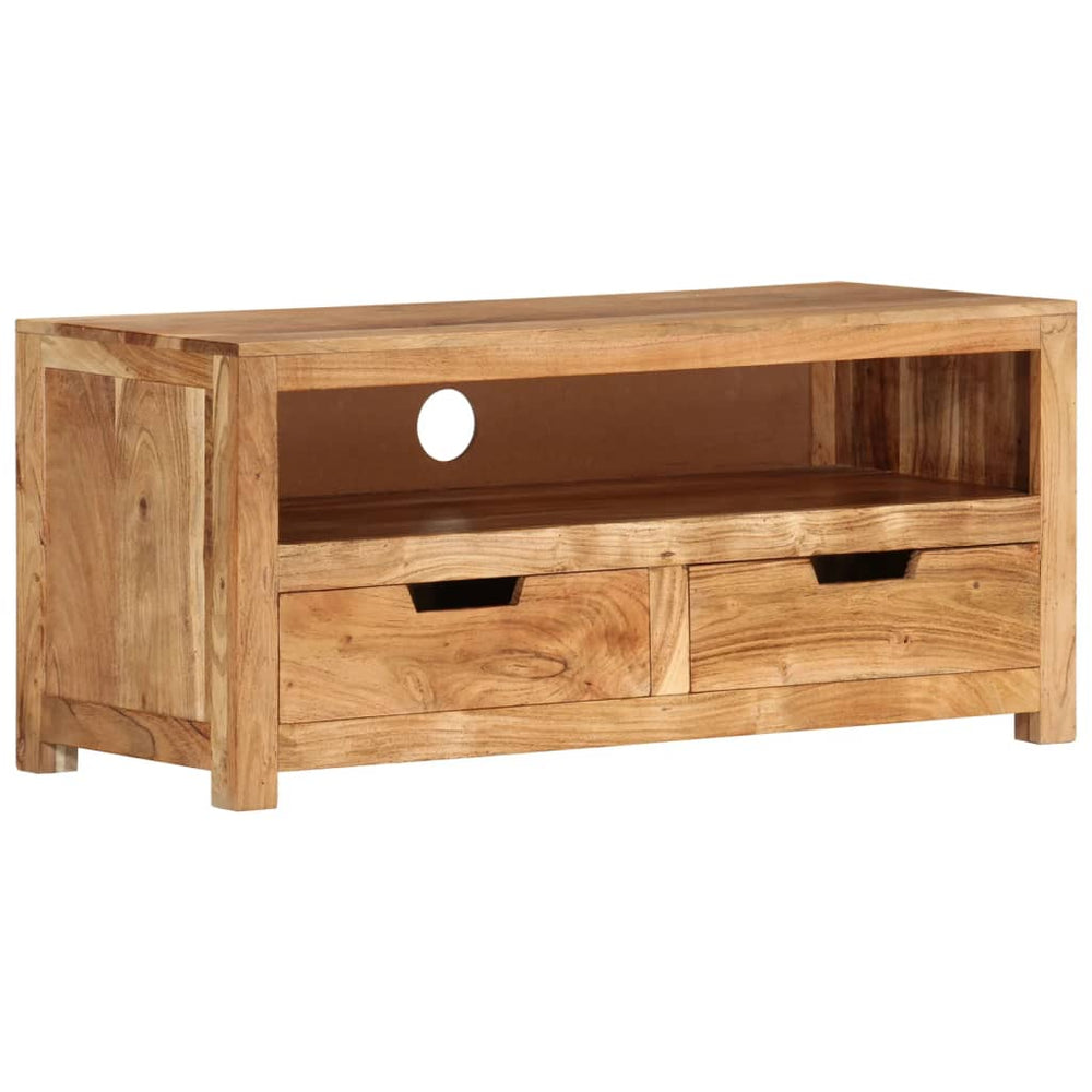 vidaXL TV Cabinet 88x35x40 cm Solid Acacia Wood