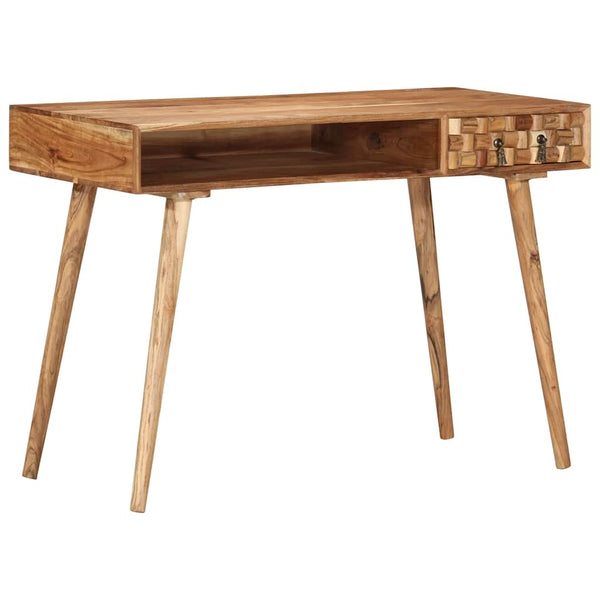 vidaXL Desk 110x50x76 cm Solid Acacia Wood