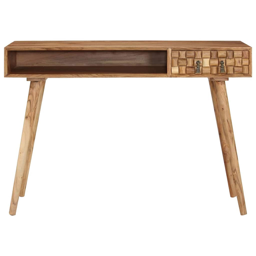 vidaXL Desk 110x50x76 cm Solid Acacia Wood