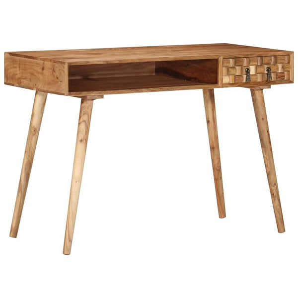 vidaXL Desk 110x50x76 cm Solid Acacia Wood