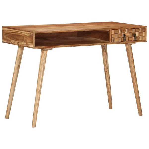 vidaXL Desk 110x50x76 cm Solid Acacia Wood