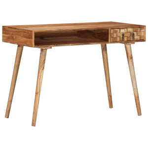 vidaXL Desk 110x50x76 cm Solid Acacia Wood